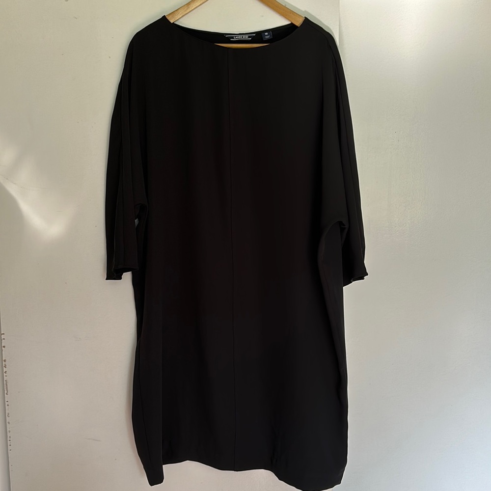 Lands' End Black Midi Dress